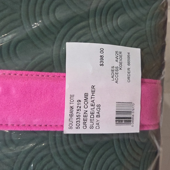 💚🔹️Kurt Geiger🔹️ London southbank Suede Rainbow Embossed tote bag (Msrp $398) - Picture 8 of 9